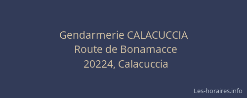 Gendarmerie CALACUCCIA