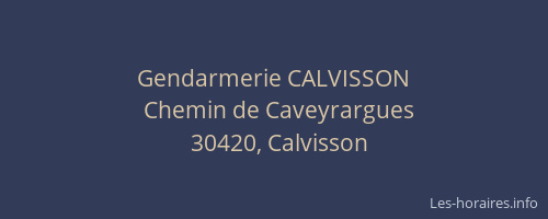 Gendarmerie CALVISSON