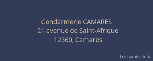 Gendarmerie CAMARES