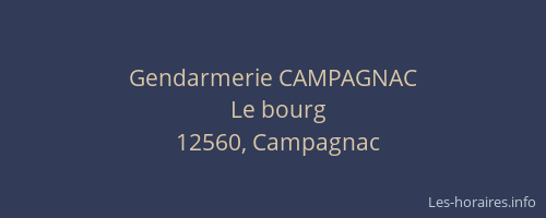 Gendarmerie CAMPAGNAC