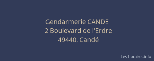 Gendarmerie CANDE