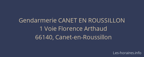 Gendarmerie CANET EN ROUSSILLON