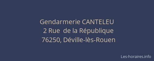 Gendarmerie CANTELEU