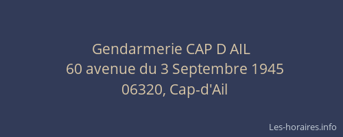 Gendarmerie CAP D AIL