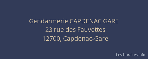 Gendarmerie CAPDENAC GARE