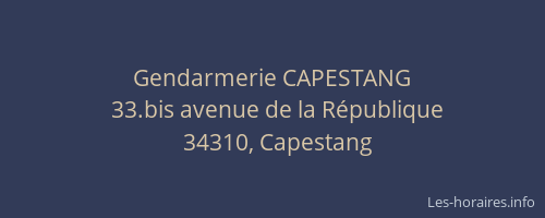 Gendarmerie CAPESTANG
