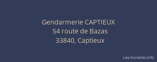 Gendarmerie CAPTIEUX