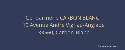 Gendarmerie CARBON BLANC