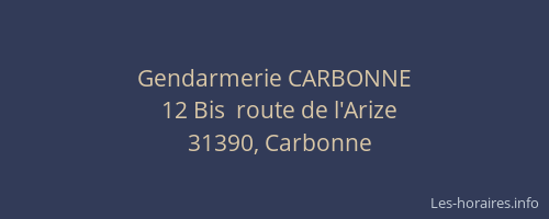 Gendarmerie CARBONNE