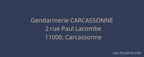 Gendarmerie CARCASSONNE