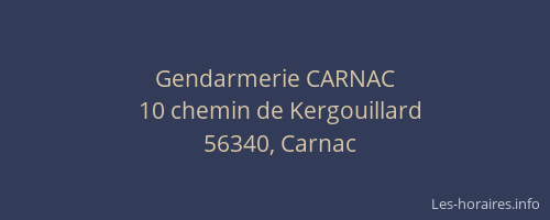 Gendarmerie CARNAC