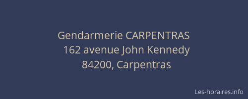 Gendarmerie CARPENTRAS