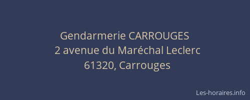 Gendarmerie CARROUGES