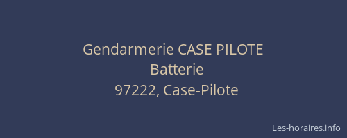 Gendarmerie CASE PILOTE