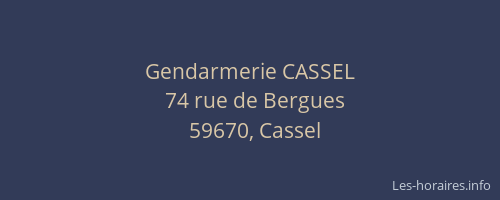 Gendarmerie CASSEL