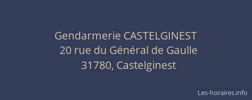 Gendarmerie CASTELGINEST