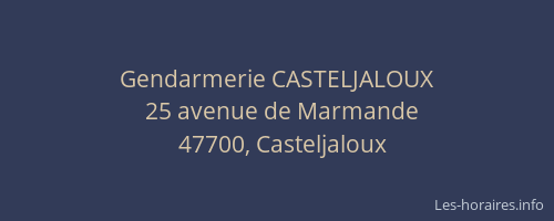 Gendarmerie CASTELJALOUX