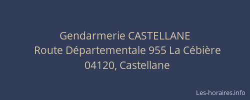Gendarmerie CASTELLANE