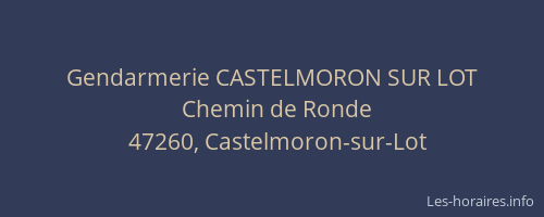 Gendarmerie CASTELMORON SUR LOT