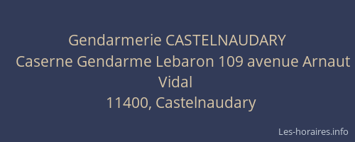 Gendarmerie CASTELNAUDARY