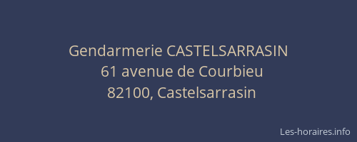 Gendarmerie CASTELSARRASIN