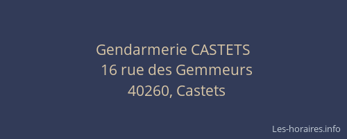 Gendarmerie CASTETS
