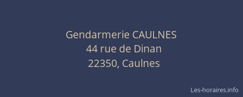 Gendarmerie CAULNES