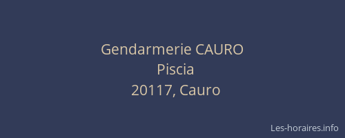 Gendarmerie CAURO