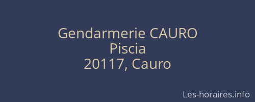 Gendarmerie CAURO