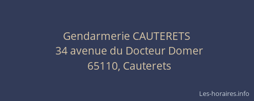 Gendarmerie CAUTERETS