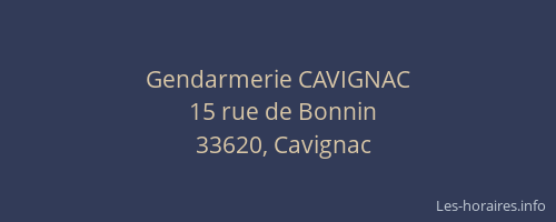 Gendarmerie CAVIGNAC