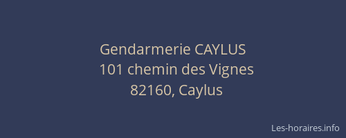 Gendarmerie CAYLUS