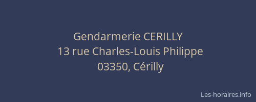 Gendarmerie CERILLY