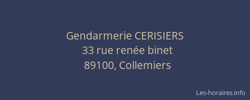 Gendarmerie CERISIERS
