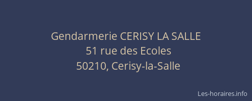 Gendarmerie CERISY LA SALLE