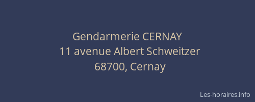 Gendarmerie CERNAY