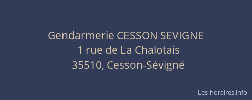 Gendarmerie CESSON SEVIGNE