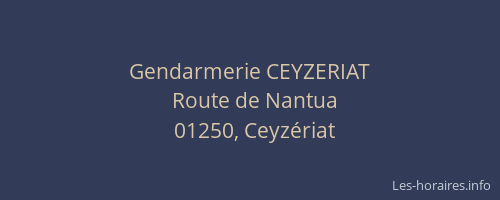 Gendarmerie CEYZERIAT