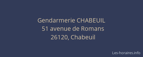 Gendarmerie CHABEUIL