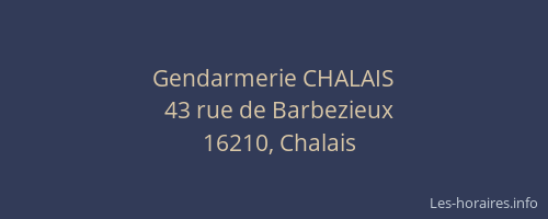 Gendarmerie CHALAIS