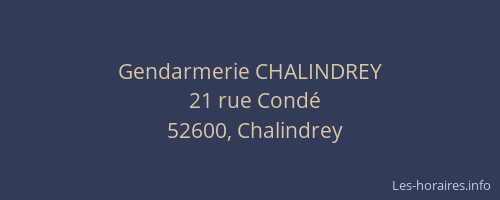 Gendarmerie CHALINDREY