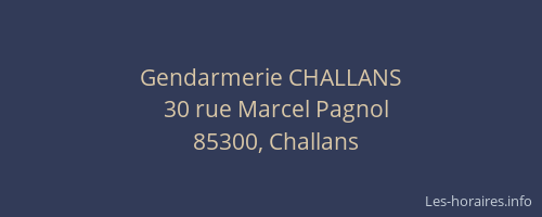 Gendarmerie CHALLANS