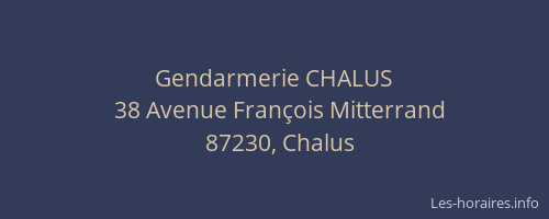 Gendarmerie CHALUS
