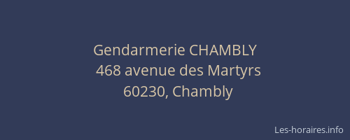 Gendarmerie CHAMBLY