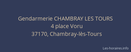 Gendarmerie CHAMBRAY LES TOURS