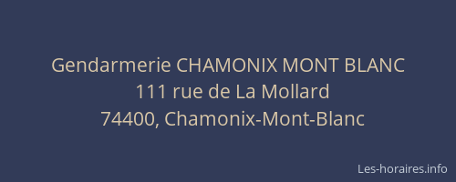 Gendarmerie CHAMONIX MONT BLANC
