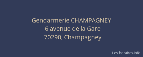 Gendarmerie CHAMPAGNEY
