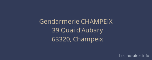 Gendarmerie CHAMPEIX