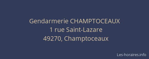 Gendarmerie CHAMPTOCEAUX