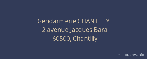 Gendarmerie CHANTILLY